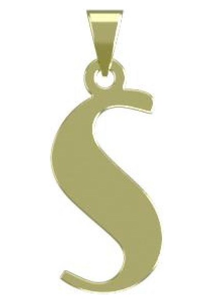 14 Ayar Altın S Harfi Kolye Ucu 0.3 Gr, KC16877 Kodlu modelleri