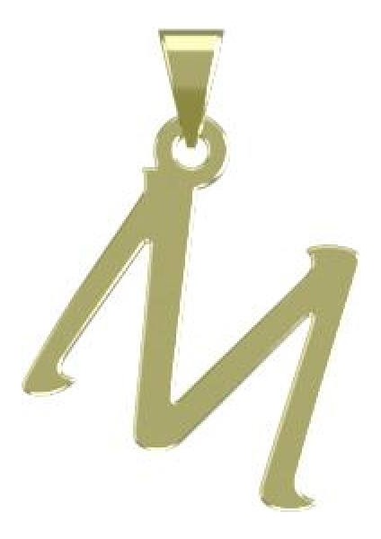 14 Ayar Altın M Harfi Kolye Ucu 0.3 Gr, KC16924 Kodlu modelleri