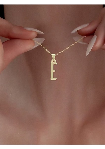 14 Ayar Altın E Harfi Kolye Ucu 0.3 Gr, KC16942 Kodlu