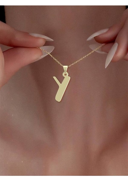 14 Ayar Altın Y Harfi Kolye Ucu 0.3 Gr, KC16730 Kodlu
