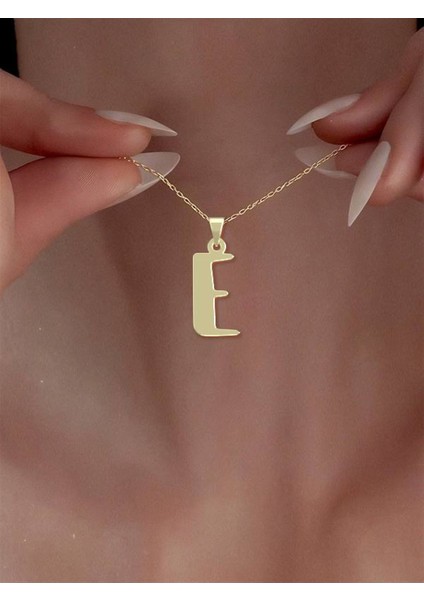 14 Ayar Altın E Harfi Kolye Ucu 0.3 Gr, KC16710 Kodlu