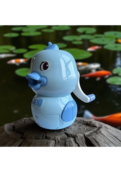 Sevimli Ördek Şeklinde Masa Üstü Kalemtraş, Renkli, Dekoratif