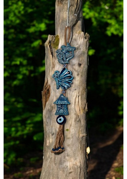 Renkli Seramik Kuş ve Kelebek Dekoratif Süs Eşyası 9X50 cm fiyatları