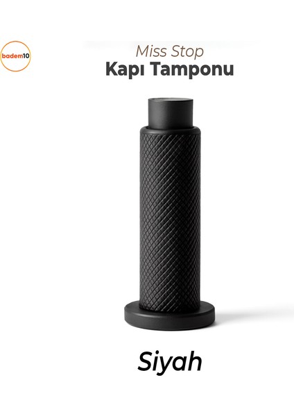 Kapı Stoperi Tamponu Siyah Vidalı Metal Tutacağı Tutucu Kapı Arkası Duvar Kolu Stopu Takozu