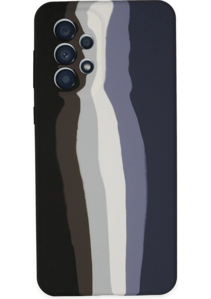 Samsung Galaxy A53 5g Kılıf Ebruli Lansman Silikon - Siyah-Lacivert - NX1493-1368