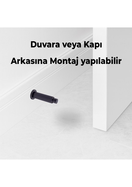 Kapı Stoperi Tamponu Çizgili Siyah Vidalı Metal Tutacağı Tutucu Kapı Arkası Duvar Kolu Stopu Takozu fiyatları