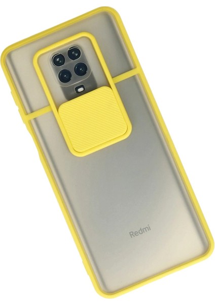 Xiaomi Redmi Note 9 Pro Kılıf Palm Buzlu Kamera Sürgülü Silikon - Sarı - NX2063-2882 fiyatları