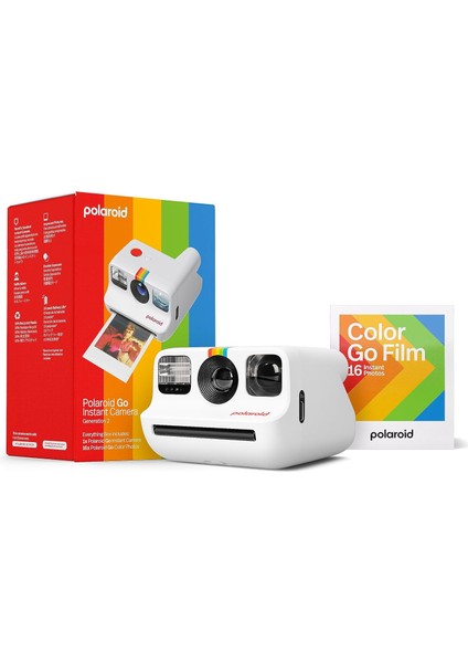 Everything Box Polaroid Go Generation 2 Beyaz Mini Anında Film Kamerası