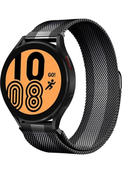 Samsung Galaxy Watch 4 Metal Mıknatıslı Kordon - Siyah-Beyaz - NX1279-1828