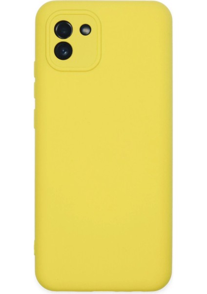 Samsung Galaxy A03 Kılıf Nano Içi Kadife Silikon - Sarı - NX9017-5666