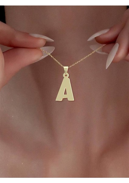 14 Ayar Altın A Harfi Kolye Ucu 0.3 Gr, KC16667 Kodlu