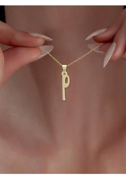 14 Ayar Altın P Harfi Kolye Ucu 0.3 Gr, KC17102 Kodlu