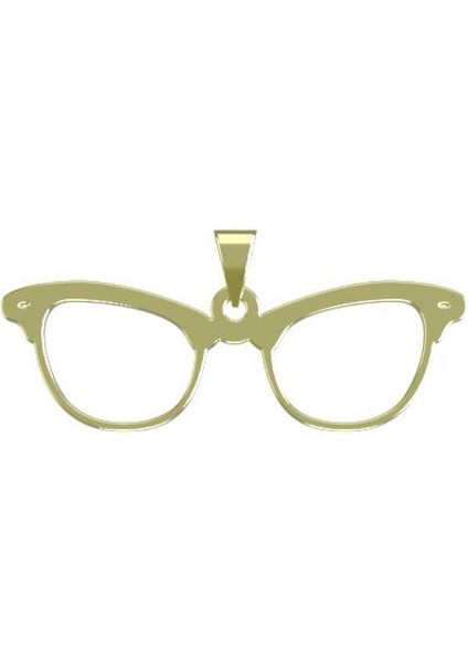 14 Ayar Altın Gözlük Kolye Ucu 0.3 Gr, KC17347 Kodlu modelleri