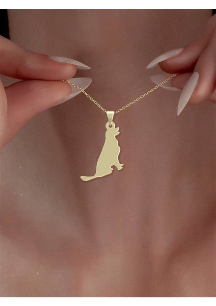 14 Ayar Altın Köpek Kolye Ucu 0.3 Gr, KC16323 Kodlu