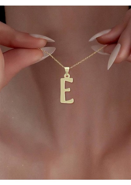 14 Ayar Altın E Harfi Kolye Ucu 0.3 Gr, KC16764 Kodlu