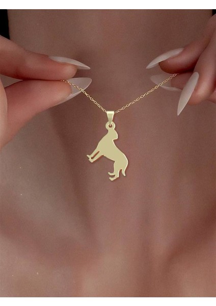 14 Ayar Altın Köpek Kolye Ucu 0.3 Gr, KC16522 Kodlu