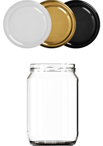 720 ml Şeffaf Metal Kapaklı Bal Kavanozu 25 Adet (1 kg Bal)