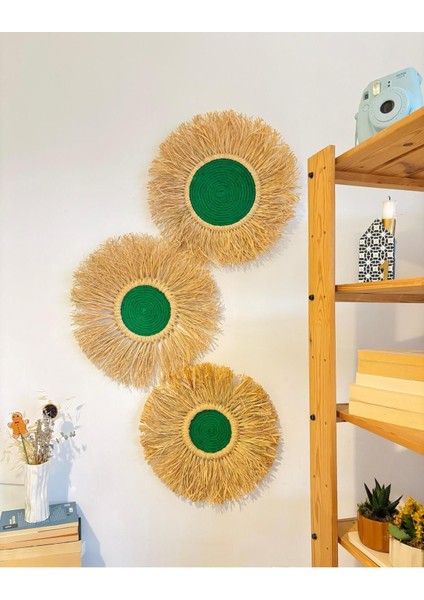 El Yapımı Doğal Rafya ve Jüt Duvar Süsü, Şık ve Doğal Dekorasyon.