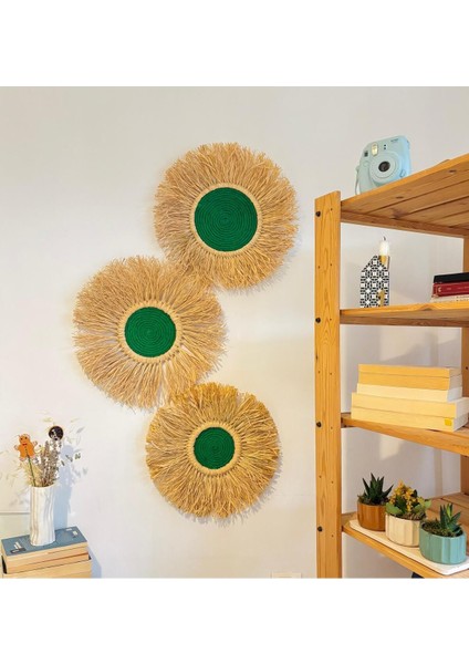 El Yapımı Doğal Rafya ve Jüt Duvar Süsü, Şık ve Doğal Dekorasyon. fiyatları