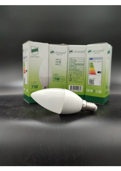 LED Ampul (E.14) Mum Ampul.günışığı Renkte (7.watt=60.watt) (4.adetli Paket)