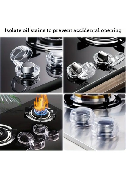 Şeffaf Turuncu Mutfak Fırın ve Gaz Ocak Düğme Koruyucu Seti fiyatları