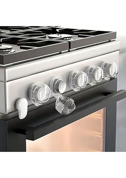 Şeffaf Turuncu Mutfak Fırın ve Gaz Ocak Düğme Koruyucu Seti indirimleri