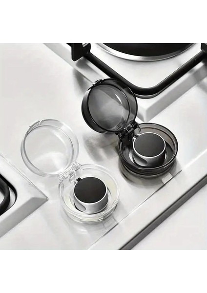 Şeffaf Turuncu Mutfak Fırın ve Gaz Ocak Düğme Koruyucu Seti