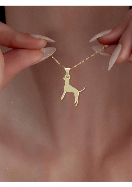 14 Ayar Altın Köpek Kolye Ucu 0.3 Gr, KC16505 Kodlu