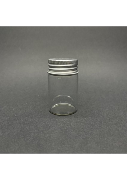 8 Adet 20 ml Metal Kapaklı Cam Kavanoz, Küçük ve Şık, 30X50 mm Set