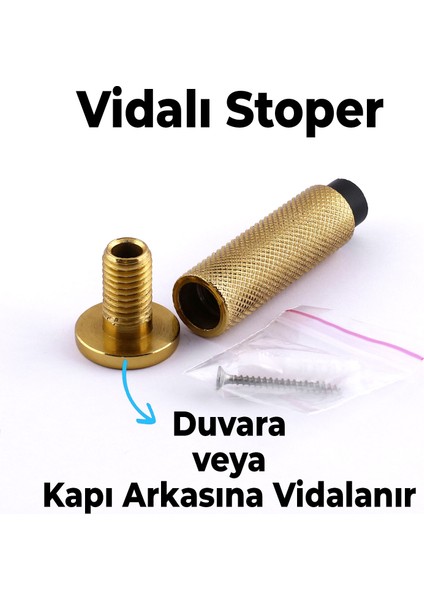 Kapı Stoperi Tamponu Gold Altın Vidalı Metal Tutacağı Tutucu Kapı Arkası Duvar Kolu Stopu Takozu indirimleri