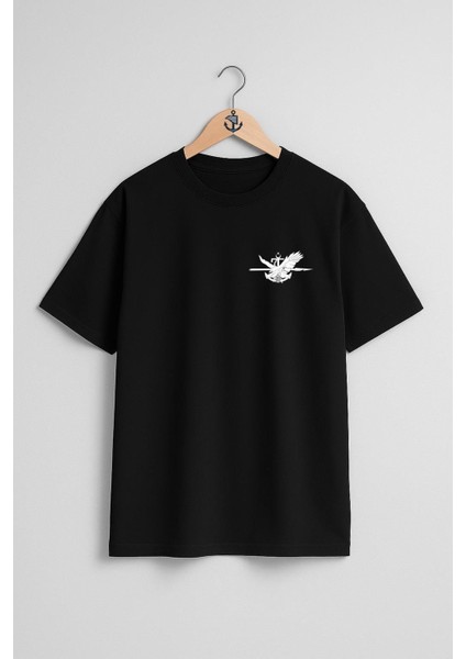 Oversize Sat - Sualtı Taaruz Komandosu Cep ve Sırt Tasarımlı Unisex T-Shirt