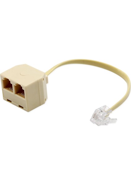 RJ11 2in1 Spitter RJ11 Telefon Hat Çoklayıcı Splitter 1 Giriş 2 Çıkış fiyatları