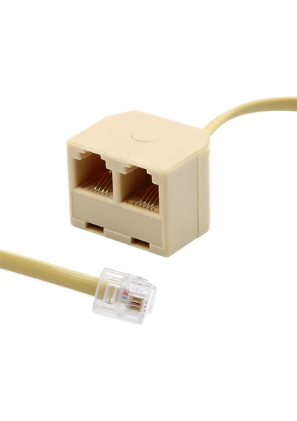 RJ11 2in1 Spitter RJ11 Telefon Hat Çoklayıcı Splitter 1 Giriş 2 Çıkış fırsatları