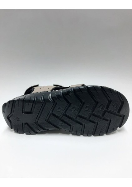 Hakiki Deri Vizon Rengi Cırtlı Rahat Taban Erkek Sandalet C-9805184 fırsatları