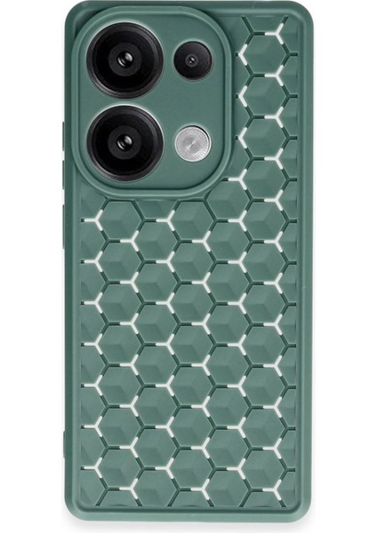 Xiaomi Redmi Note 13 Pro 4g Kılıf Petek Silikon Kapak - Koyu Yeşil - NX3291-8239