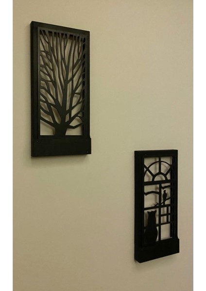 Siyah Ahşap Ledli Işıklı Tablo, Ev ve Hol Dekoru, Duvar Süsü, Pilli Olmayan Set fiyatları