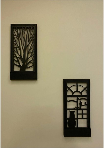 Siyah Ahşap Ledli Işıklı Tablo, Ev ve Hol Dekoru, Duvar Süsü, Pilli Olmayan Set modelleri