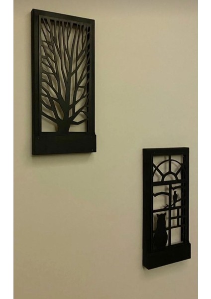 Iki Li Peri Ledli Masif Ahşap Duvar Süsü 18X36 Tablo Gece Lambası Ev Dekorasyonu fiyatları