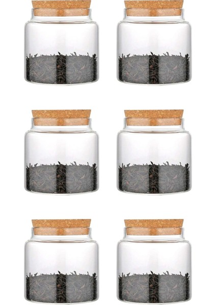 6'lı Mantar Kapaklı Cam Kavanoz Baharat Takımı, 575CC, Şık ve Kullanışlı Set indirimleri