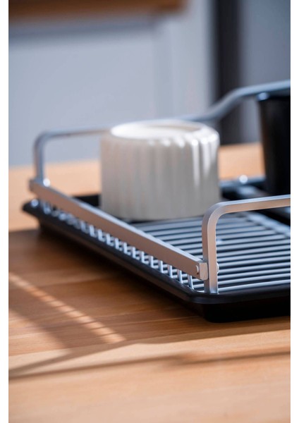 42.5 cm Alüminyum Bulaşıklık, Gri, Dayanıklı ve Hafif Tasarım