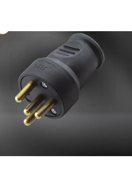 Trifaze Kauçuklu Kablo Bahçe Dış Mekan Korunaklı Su Geçirmez Siyah Erkek Fiş fiyatları