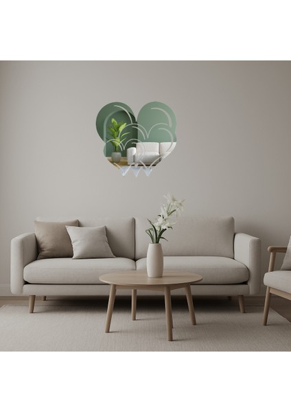 Kalpler ve Aşk Dekoratif Aynalı Tablo - NX3849-3788