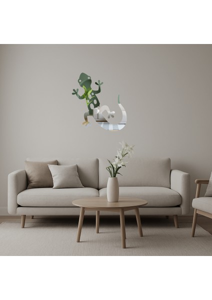 Kertenkele Figürü Aynalı Tablo - NX3591-1654