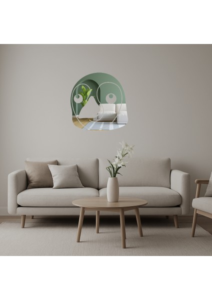 Penguen Yüzü Duvar Aynalı Tablosu - NX8040-2042