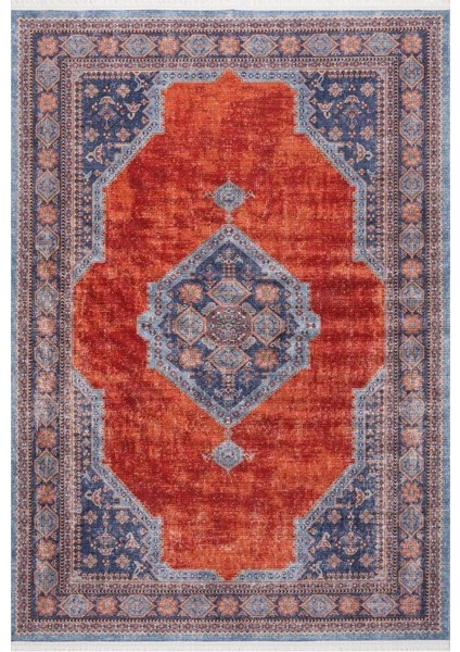 Twist PS1246 Kırmızı Lacivert Serisi Salon Oturma Yatak Odası Halısı