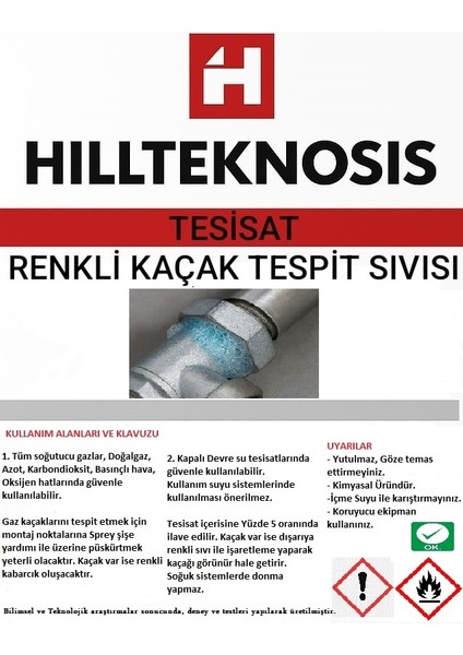 Gaz-Tesisat Kaçak Tespit Sıvısı 750 ml modelleri