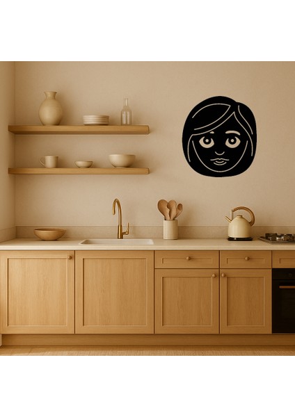 Gülen Emoji Kadın Yüzü Iç Mekan Tablosu - NX1544-3058 fiyatları