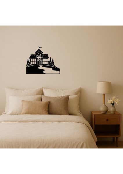 Geometrik Ev Yapı Dekoratif Tablo - NX5795-2287