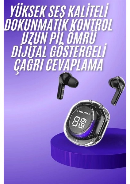 Yeni Nesil Bluetooth Kulaklık Dijital Göstergeli Gaming Dokunmatik 5.3 Kablosuz