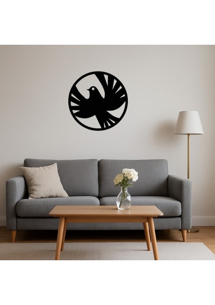 Barış Güvercini Yuvarlak Dekoratif Duvar Tablosu - NX8165-5205 fırsatları